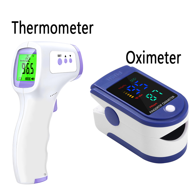 Pulse Oximeter - Digital Infrared Thermometer Forehead Body Non-Contact