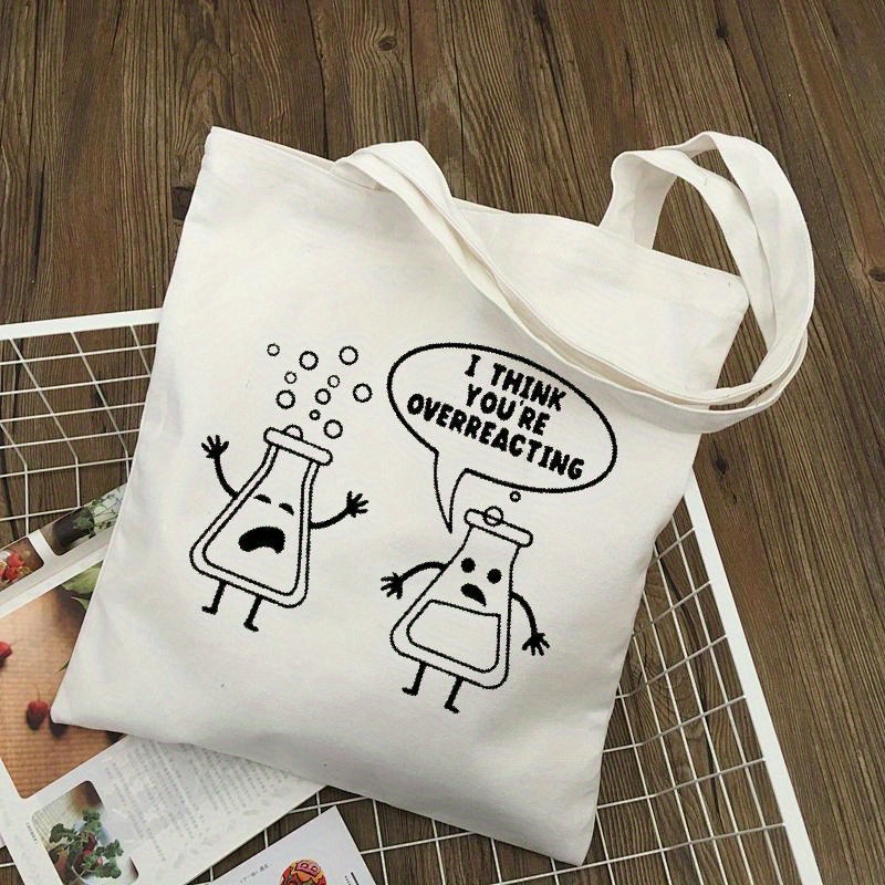 White Canvas Tote Bag Cartoon  - đánh giá và giá Medical Lab Day