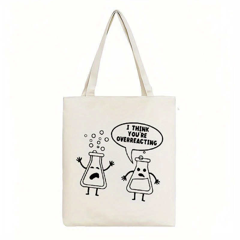 White Canvas Tote Bag Cartoon  - đánh giá và giá Medical Lab Day